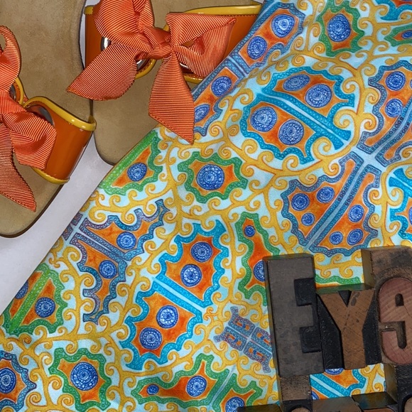 🆕KAELI SMITH Resort Wear Print Shift Dress - Picture 5 of 10